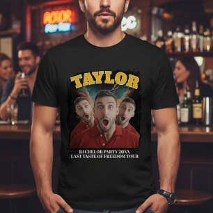 T-shirt Concert Bootleg 3 Photo et Texte Personnalisé Amus