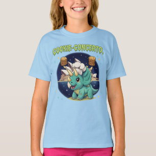 T-shirt Concerto de biscuits Tricératops mignon Chef à l'O