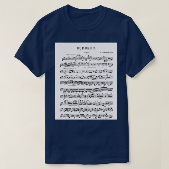 T-shirt Concerto pour violon Tchaïkovski (Design devant)