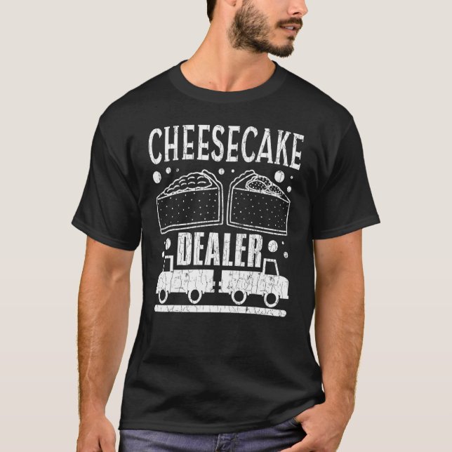 T-shirt Concessionnaire de gâteaux de fromage Funny Manger (Devant)