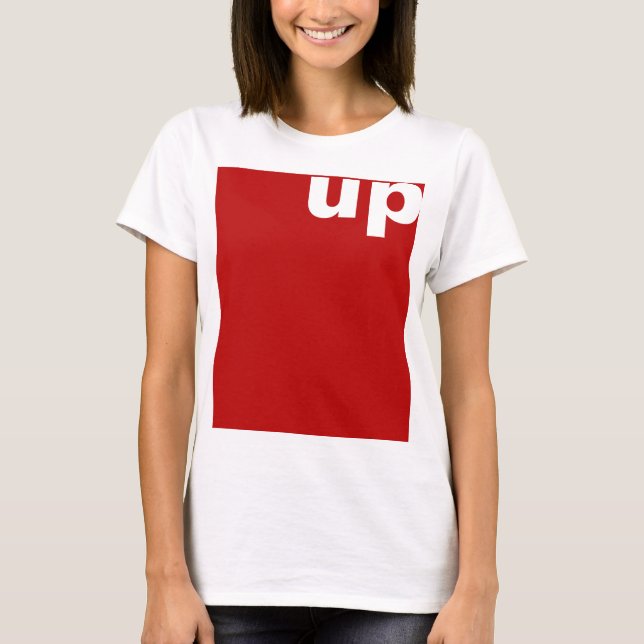 T-shirt Concevez simplement "rectangle rouge vers le haut" (Devant)