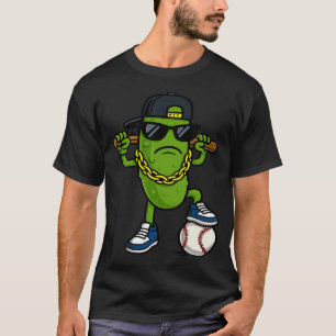 T-shirt Concombre Pickle Drôle Porter Lunettes de Soleil B