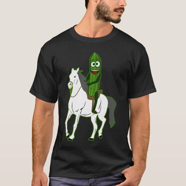 T-shirt Concombre Ride Cheval Chevaux Rider Cucumbers cade (Devant)