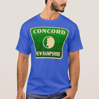 T-shirt Concord New Hampshire Retro Badge Vert