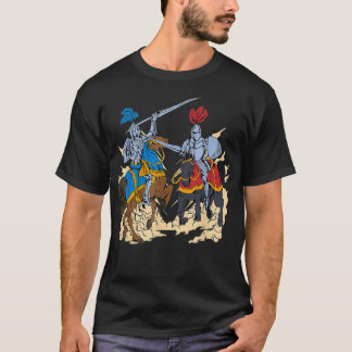 T-shirt Concours médiéval sur les chevaux jouant1