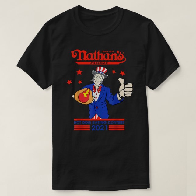 T-shirt Concours Nathans-Hot-Dog-Eating-2021-Joey-Chestnut (Design devant)