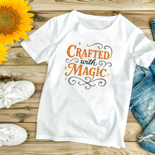 T-shirt Conçu avec magie Halloween Sorcière Drôle