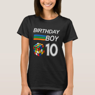 T-shirt Concurrentiel Vitesse Cubing 10 Ans Anniversaire P