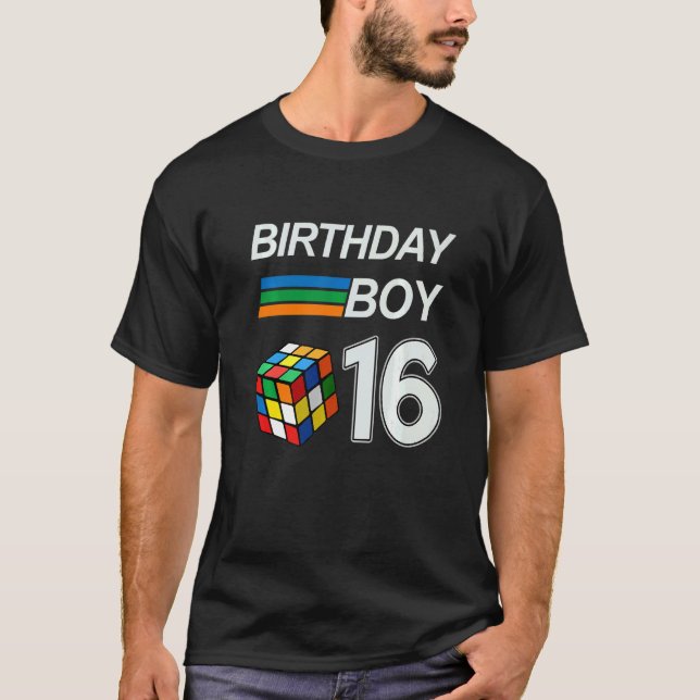 T-shirt Concurrentiel Vitesse Cubing 16 Ans Anniversaire P (Devant)