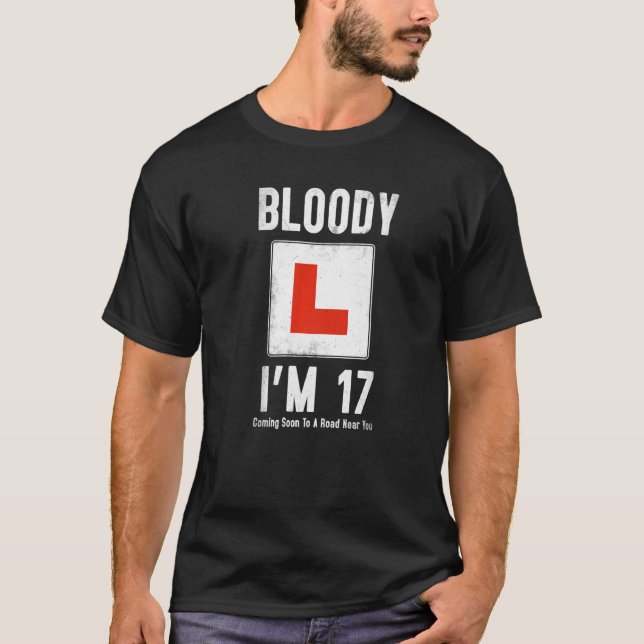 T-shirt Conducteur Apprenti 17e Anniversaire Im 17 Aujourd (Devant)