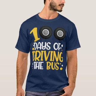 T-shirt Conducteur d'autobus 100e jour de l'école