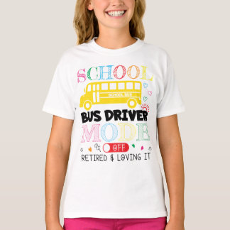 T-shirt Conducteur d'autobus scolaire à la retraite Vie De
