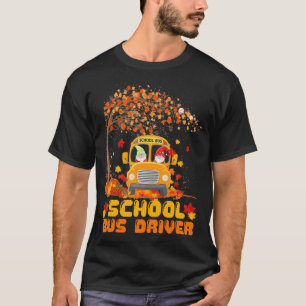 T-shirt Conducteur d'autobus scolaire Automne Design Femme