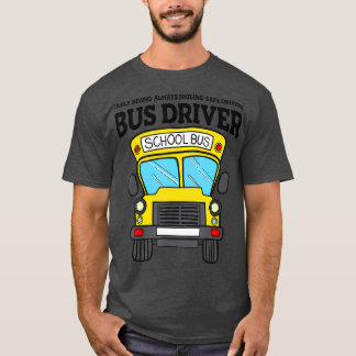 T-shirt Conducteur De Bus À L'École Retour À L'École Condu