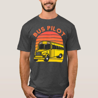 T-shirt Conducteur de bus école cadeau Pilote de conduite