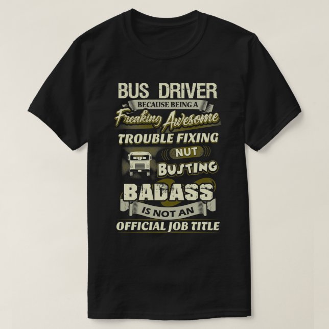T-shirt Conducteur de bus génial 2 (Design devant)