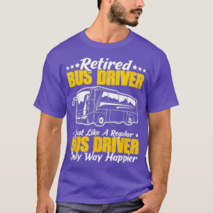 T-shirt Conducteur de bus retraité vintage Conducteur de b