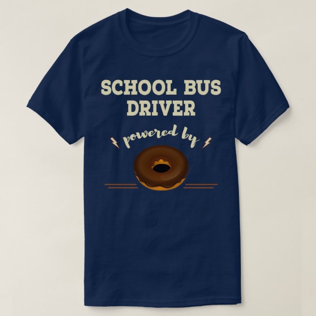 T-shirt Conducteur De Bus Scolaire Alimenté Par Des Ducs À (Design devant)