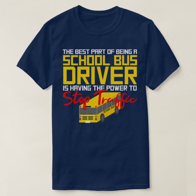 T-shirt Conducteur de bus scolaire amusant 19 (Design devant)