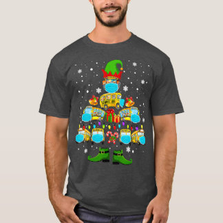 T-shirt Conducteur de bus scolaire Arbre de Noël Drôle