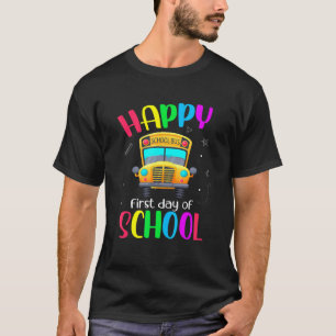 T-shirt Conducteur De Bus Scolaire Joyeux Premier Jour De 