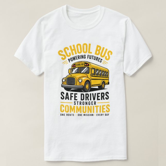 T-Shirt Conducteur de Bus Scolaire Rétro Alimentan (Design devant)