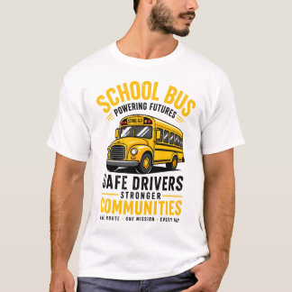 T-Shirt Conducteur de Bus Scolaire Rétro Alimentan