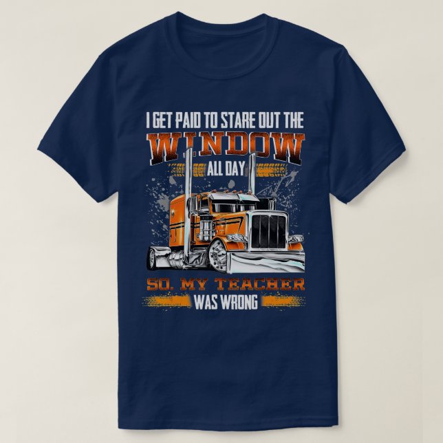 T-shirt Conducteur de camion amusant conception de conduit (Design devant)