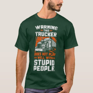 T-shirt Conducteur de camion Avertissement Vintage Ce cami