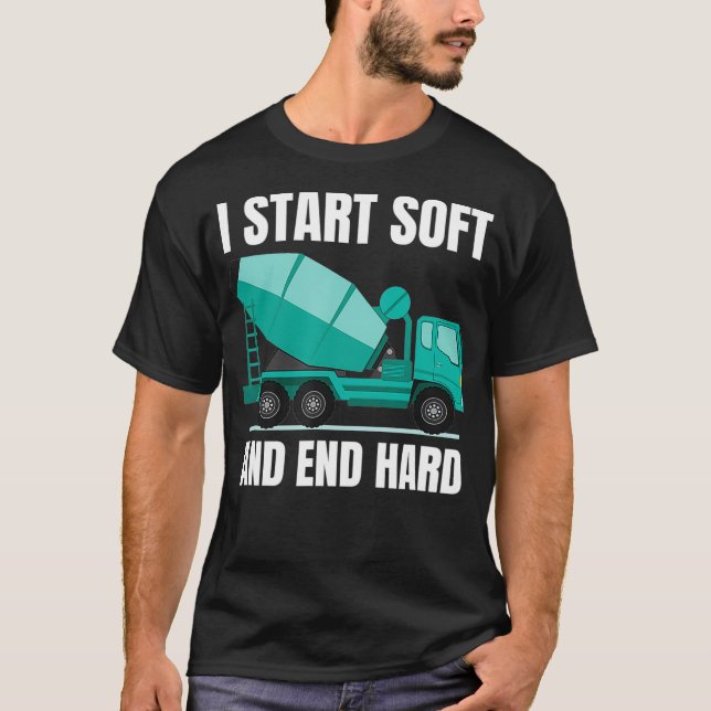 T-shirt Conducteur de camion de mélangeur de ciment en bét (Devant)