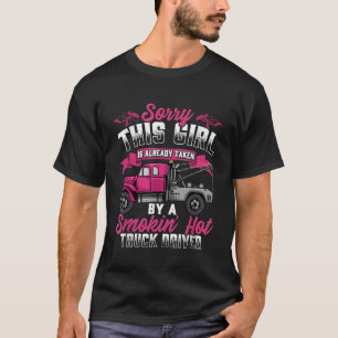 T-shirt Conducteur de camion de remorque femme amie camion