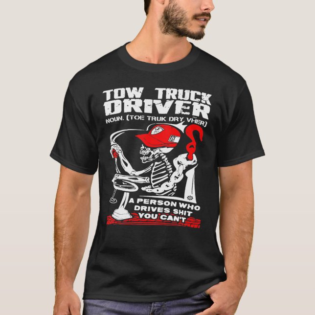 T-shirt conducteur de camion-remorque (Devant)
