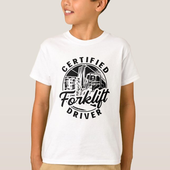 T-shirt Conducteur de chariot élévateur certifié Conducteu (Devant)