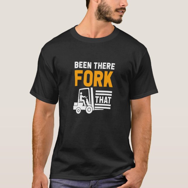 T-shirt Conducteur de chariot élévateur Entrepôt Travaille (Devant)