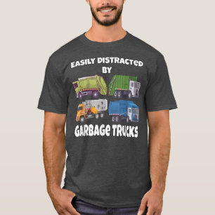T-shirt Conducteur De Garbage Man Facilement Distrait Par 