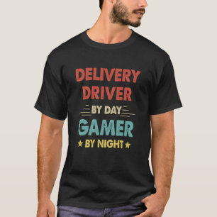 T-shirt Conducteur De Livraison Rétro Par Joueur De Jour P