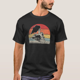 T-shirt Conducteur de moteur de train rétro vintage