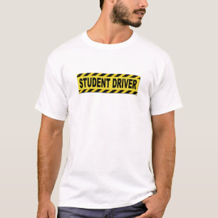 T-shirt Conducteur jaune et noir d'étudiant