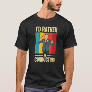 T-shirt Conduite avec Conductor et Baton en orche musicale