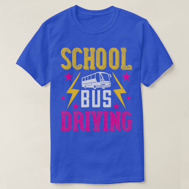 T-shirt Conduite en autobus scolaire (Design devant)