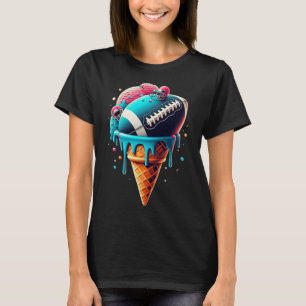 T-shirt Cône D'Aquarelle De Crème De Flacon De Football Av