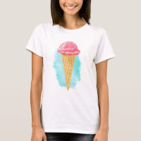 Cône De Crème De Glace Avec Un Plat De Peinture Bl