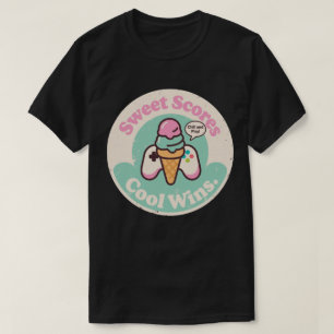 T-shirt Cône de dessert manette de jeu rétro
