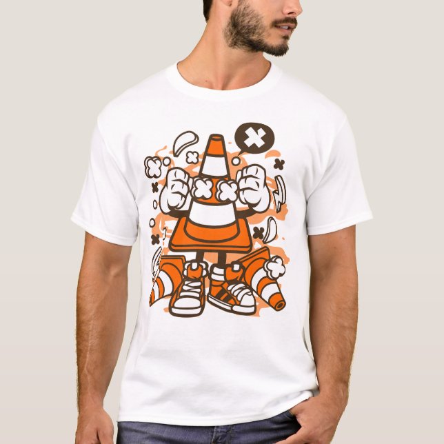 T-shirt Cône de trafic (Devant)