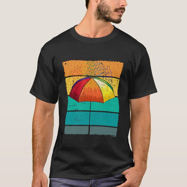 T-shirt Confetti parapluie rétro pour un fan de Confetti (Devant)