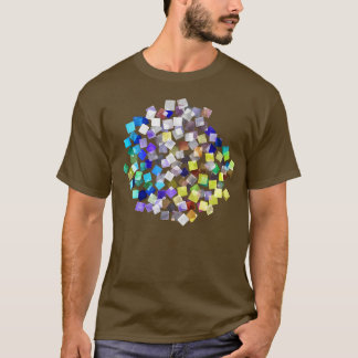 T-shirt Confetti Plaids Party Rainbow Strong Cobalt