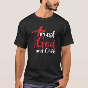 T-shirt Confiance Dieu et Chill Croix Vintage Dieu Jésus