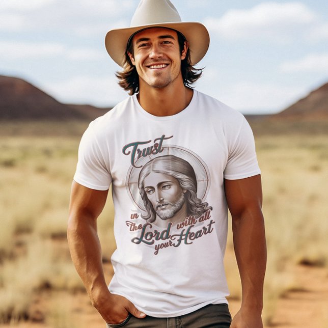 T-shirt Confiance divine : Jésus encourage la confiance da (Créateur téléchargé)