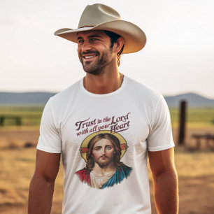 T-shirt Confiance Divine : Jésus Encourageant la foi