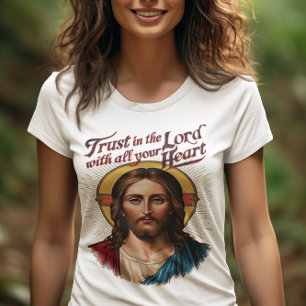 T-shirt Confiance Divine : Jésus Encourageant la foi